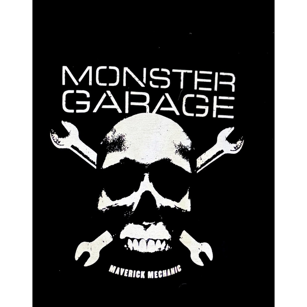 Vintage Y2K 2004 Monster Garage Maverick Mechanic T-Shirt Men's XL Black